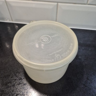 VINTAGE TUPPERWARE KLARER VORRATSBEHÄLTER #263 MIT DECKEL GUTER ZUSTAND 
