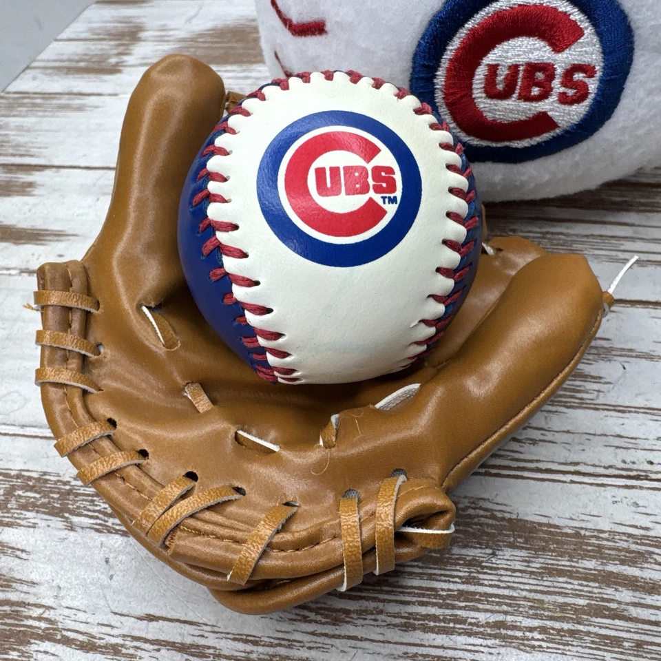 Chicago Cubs Rawlings Mini Baseball & Glove W/ Mascotopia Cubs Plush Baseball - Image 4 of 4