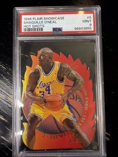 1996 FLAIR Shaquille O’Neal Hot Shots psa 9