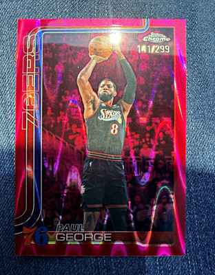 2026 Topps Chrome Paul George Philadelphia 76ers #77 Parallel 141/299