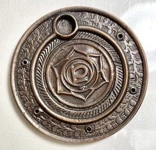 Metal,5 post holes,1 Bay,Bronze Finish Brass Chakra Incense Burner,lotus flower