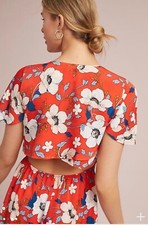 Anthropologie Regents Floral Midi Dress by London Rose sz LP