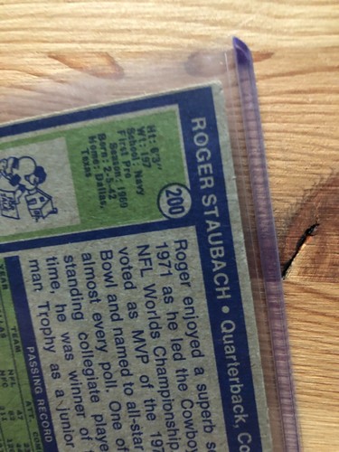 1972 Topps ROGER STAUBACH Football Dallas Cowboys HOF Rookie RC - Creased - Picture 10 of 15