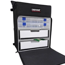 Lakewood Fishing Black Magnum Top Shelf Tackle Box with 4 Tray Holds Plano Boxes