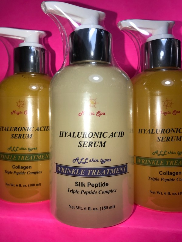 3*6oz HYALURONIC ACID Serum Silk Collagen Matrixyl 3000, Wrinkle Filler Peptides