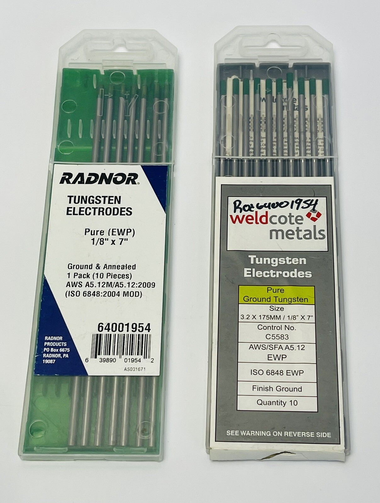 17 Pcs TIG Welding Pure EWP Green Tungsten Electrode 1/8" X 7” Tig Rod