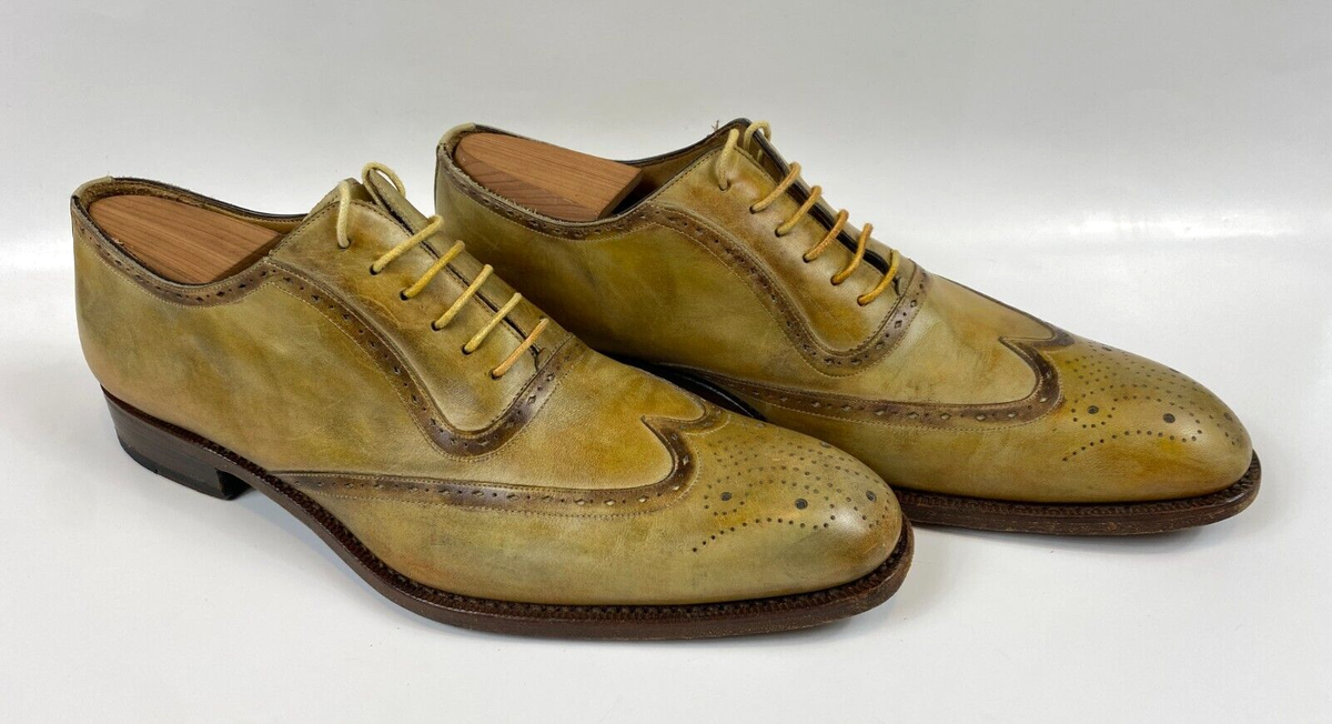 Calzoleria Harris Italy Barneys NY Handmade Oxford Wingtip 