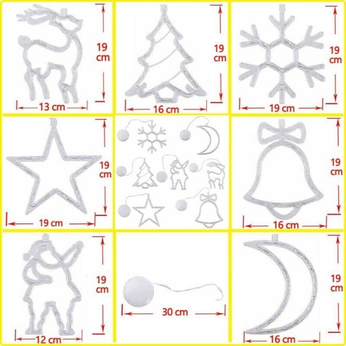 Decor Window Xmas Light String Curtain Tree Party Christmas Fairy Indoor Hanging - Picture 7 of 23