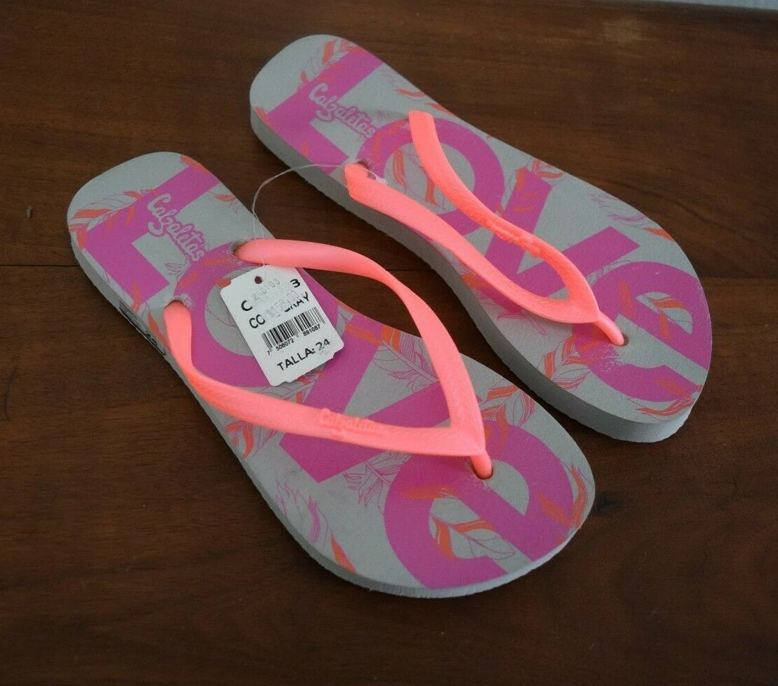 Love pink flip best sale flops