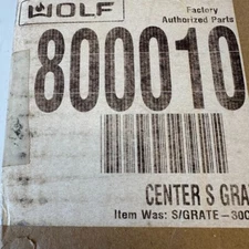 New Open Box WOLF 800010 S Grate 30"-36"  Range/Stove Replacement Center Cast