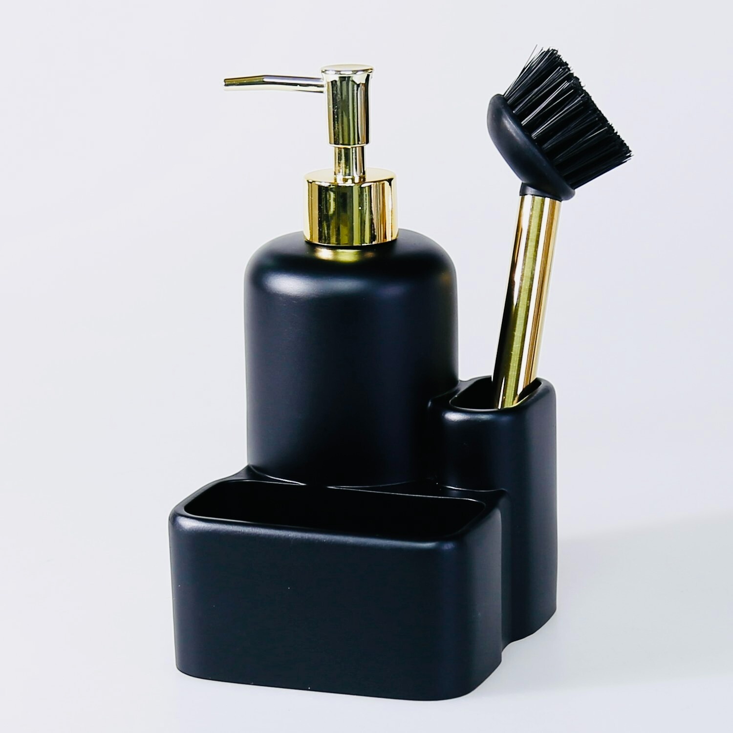 Leonis Soap Dispenser Sponge Holder with Brush - Fast Delivery-image