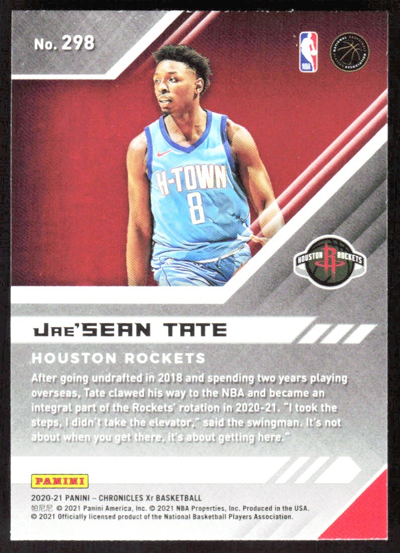 2020-21 3610E Panini Chronicles XR Pink Jae'Sean Tate Rookie