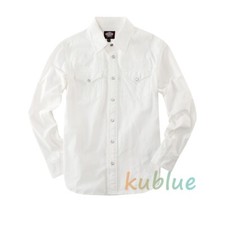 Men's Autumn Vintage Long Sleeve Western Denim Shirt Casual Button Top