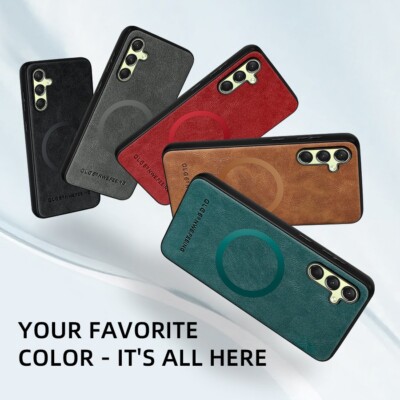 For Samsung Galaxy A16 A15 A14 A35 A25 A05 Magnetic PU Leather Slim Back Case