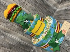 Cheeseburger Baby Diaper Cake Foodie Shower Gift Centerpiece Newborn Present