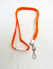 Lanyard with Swivel Hook - 100 Pack - Orange Flat Braid 3/8" Wide, 36" Long