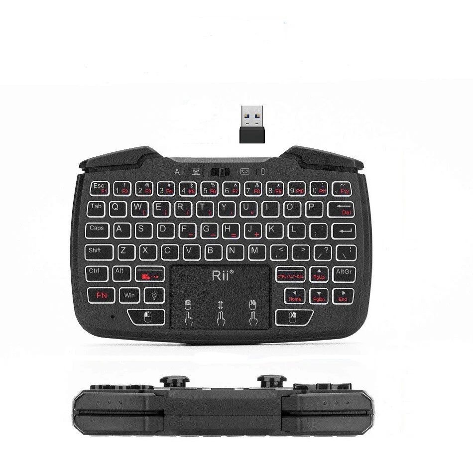 Rii RK707 2.4GHz Game Controller 62-Key Rechargeable Keyboard Mouse Combo Turbo - Image 4 of 4