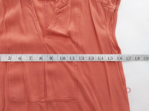 Attention Dress SZ XS Orange Coral Cap Sleeves Belted Collarless Pockets Office - Picture 8 of 10