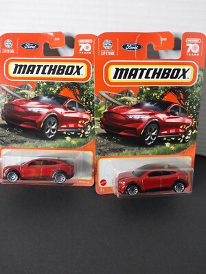 Matchbox 2021 Ford Mustang Mach-E Red Basic -2pcs Lots of 2