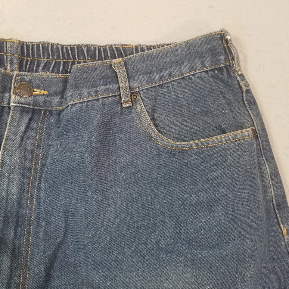 Haband Duke Jeans Hombre 40 x 28 Relajado Recto Azul Denim Pantalones Confort Cintura Foto 4 de 4