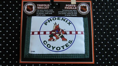 Vintage Phoenix Arizona Coyotes Trifold Wallet & coin pocket nhl Licensed hockey