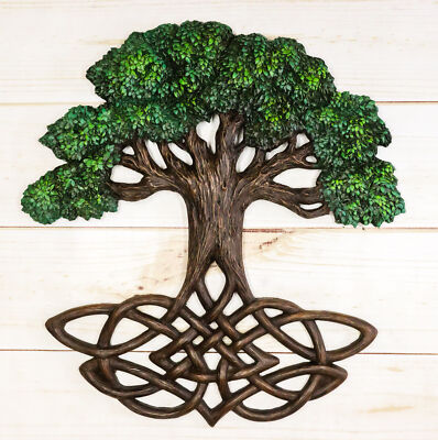 Celtic Tree of Life Yggdrasil With Knotwork Roots Decorative Wall Plaque  Decor | eBay