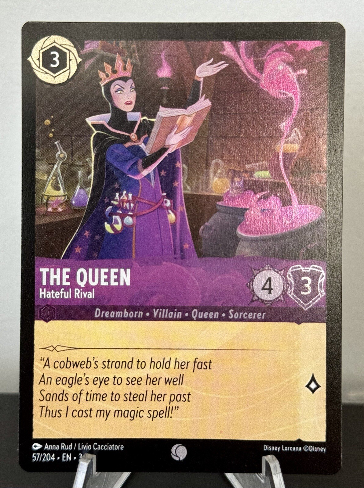 FOIL Disney Lorcana Inklands - The Queen - Hateful Rival - 57/204 - M/NM FOIL