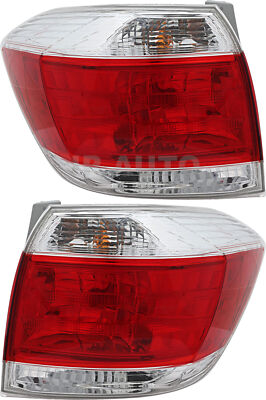 For 2011-2013 Toyota Highlander Tail Light Set Driver and Passenger Side