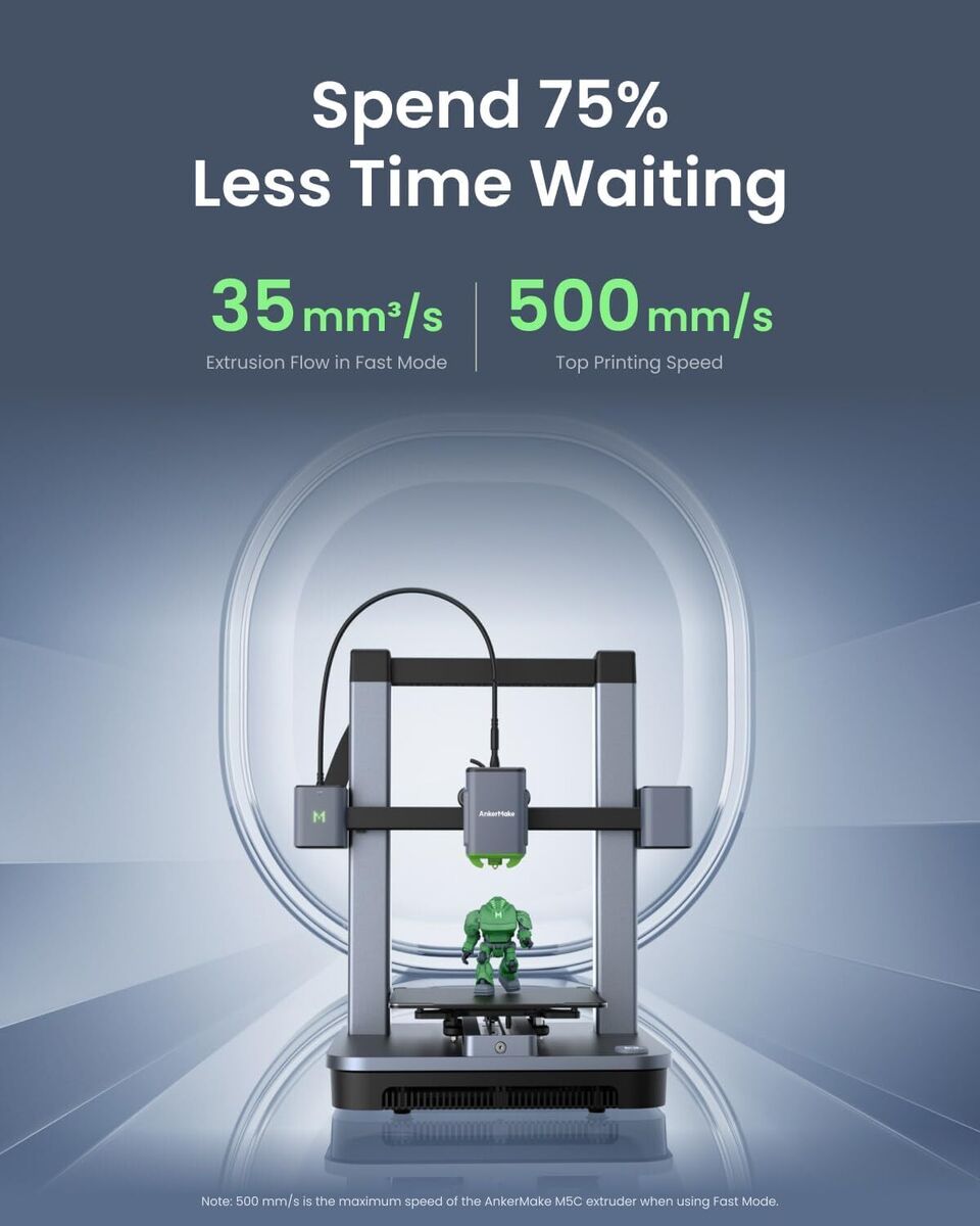 AnkerMake M5C 3D Printer 500mm/s High-Speed Print Auto AnkerMake M5C 3D Printer 500mm/s High-Speed Print Auto