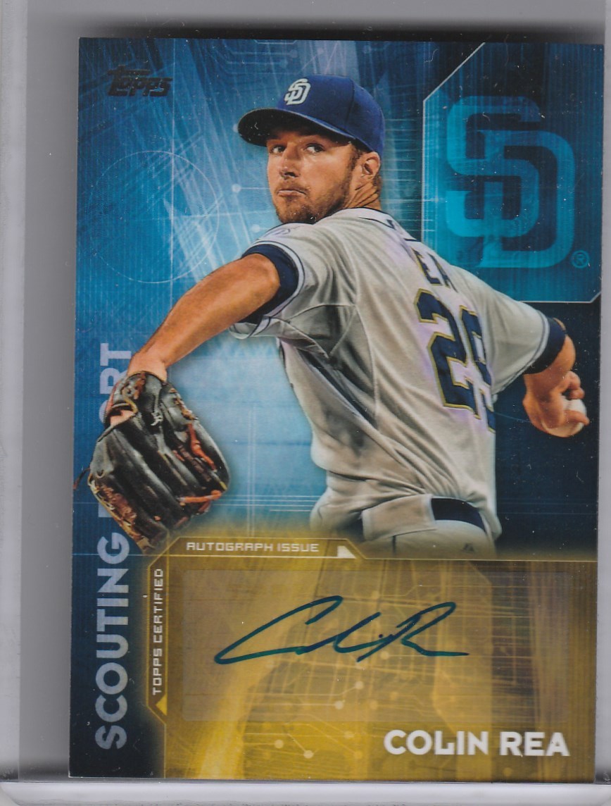 2016 TOPPS #SRA-CRE COLIN REA AUTOGRAPH ROOKIE RC SAN DIEGO PADRES