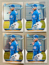 4 Lot 2023 Bowman Chrome Prospects Baseball #BCP-38 Simon Juan Base Card