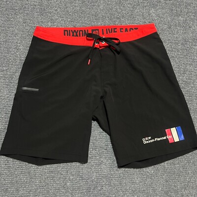 Dixxon Shorts Mens 40 Red Black Board Shorts Swim Trunks Pocket Beach 10