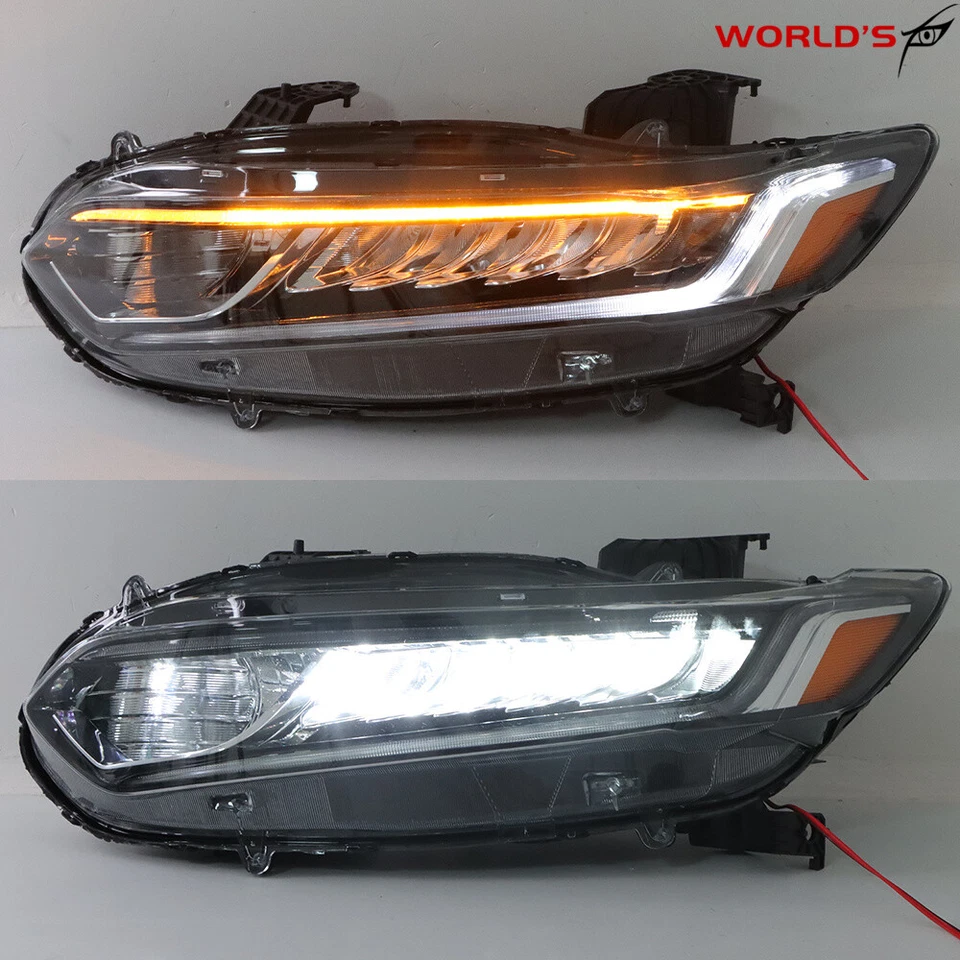 Ajuste para Honda Accord 2018-2020 con conjunto de faros LED DRL faros izquierdo + derecho Foto 2 de 4