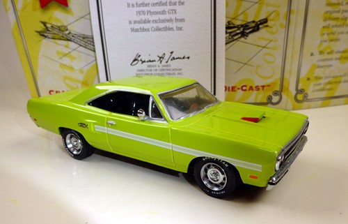 Matchbox Collectibles 1970 Plymouth GTX verde manzana como nuevo/en caja 1:43 - Imagen 2 de 5