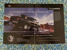 Vintage 1999 Toyota Tundra Print Ad 2 Pages