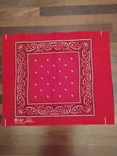 100 Cotton Paisley RED Print Scarf Bandana Handkerchief Head Wrap Durag 24"