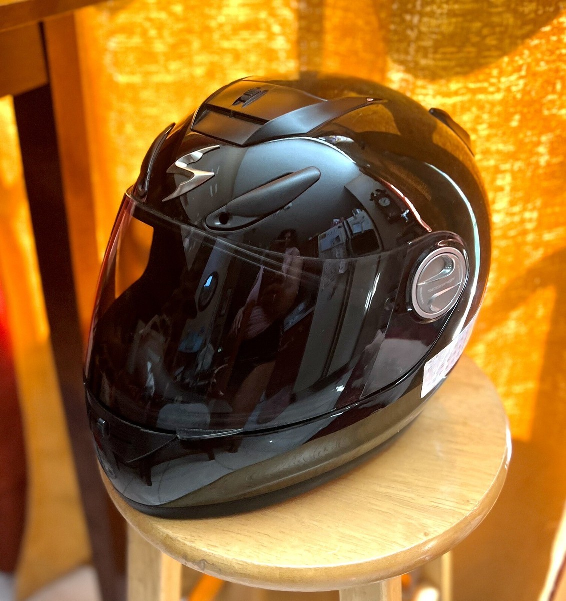 SCORPION EXO-700 Glossy Black Full Face Motorcycle Helmet Sz S