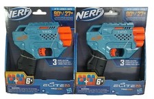 Nerf Elite 2.0 Trio TD-3 Blaster Toy Gun 6 Darts 3 Barrel Blaster - 2 Gun Lot