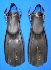 Mares Plana Avanti X-3 SCUBA Diving Fins Black Size S Adjustable Heel Strap Dive