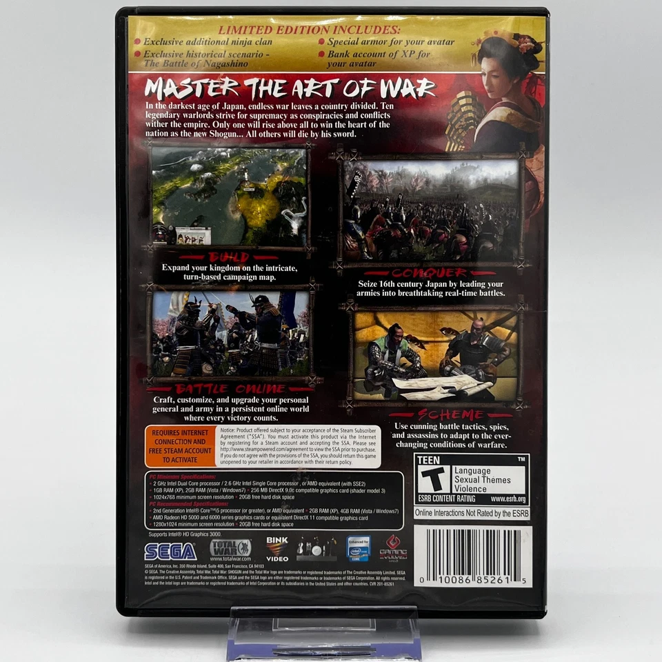 Total War Shogun 2 Limited Edition For PC Sega Pc Gamers Editors Choice ~ #188 - Image 2 of 4