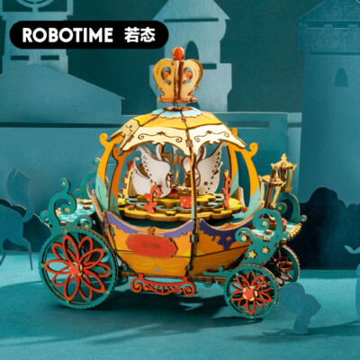 ROBOTIME Wooden Creative Music Box Mechanical 3D Puzzle DIY Kit Set Gifts