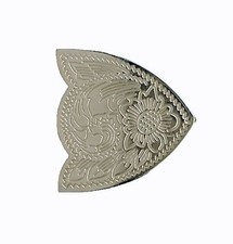 Tandy Leather Engraved Nickel Finishing Belt Tip 1-1/2" 1948-00
