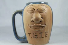 'T,G,I.F.' Large Mug Booty Jug With Face By About Face #132414 NEW In Box