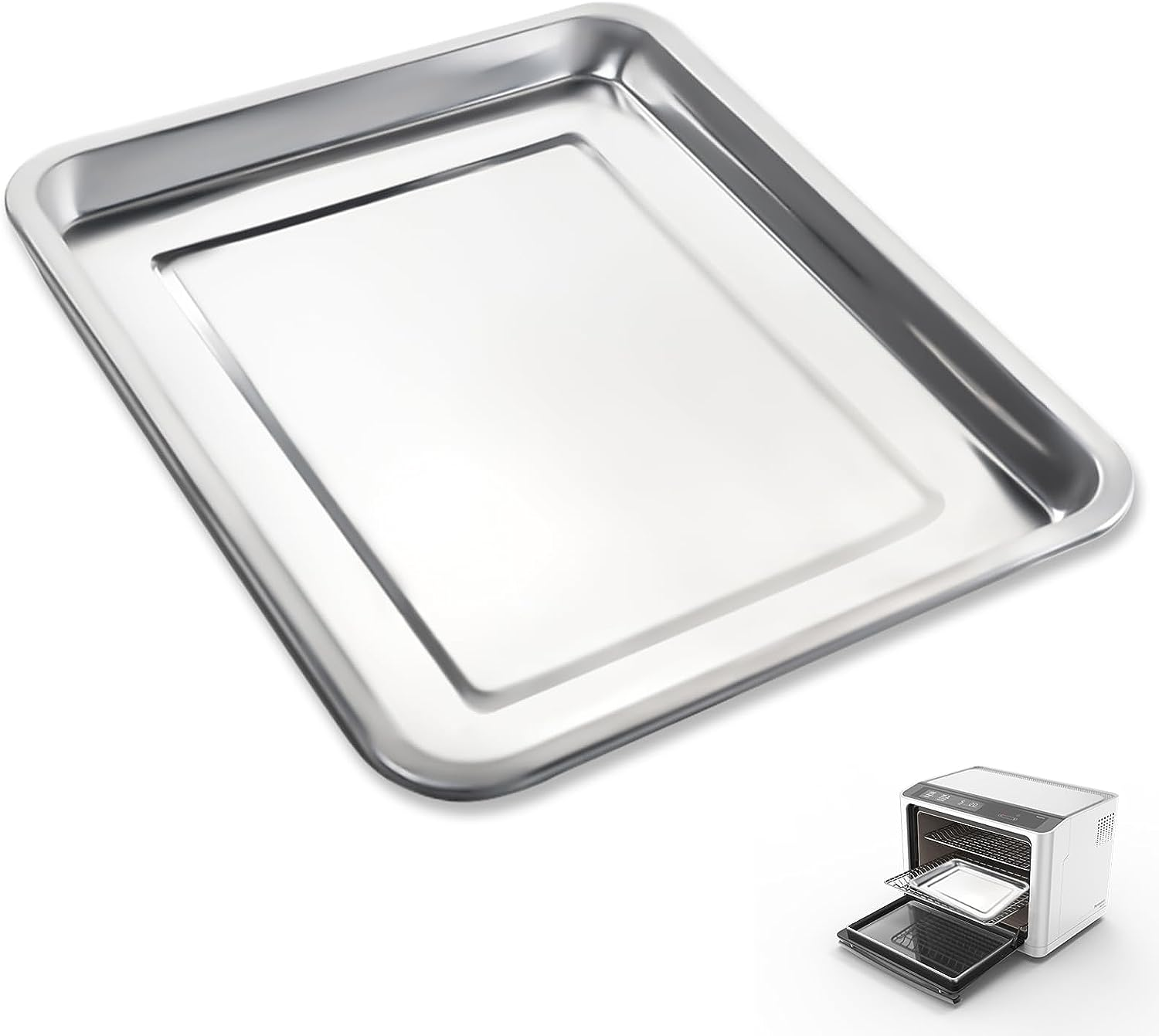 Stainless Steel Air Fryer Tray Replacement Compatible with Cuisinart