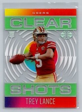 2021 Illusions Football Clear Shots Trey Lance Emerald Acetate SP RC 49ers