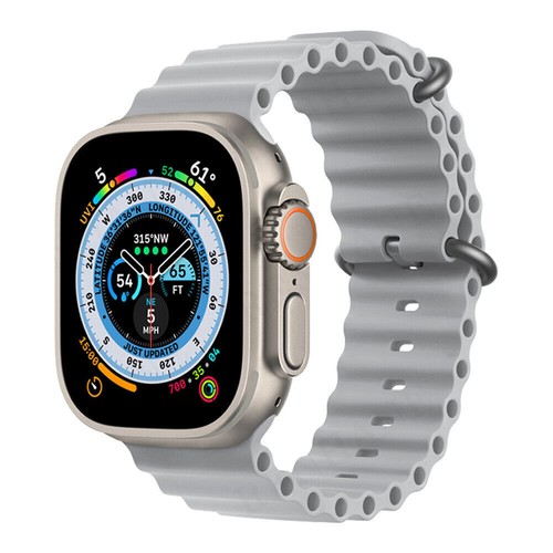 Ocean Band for Apple Watch 9 8 7 6 SE Ultra 2 Silicone Sport Strap 44/41/45/49mm - Picture 33 of 58