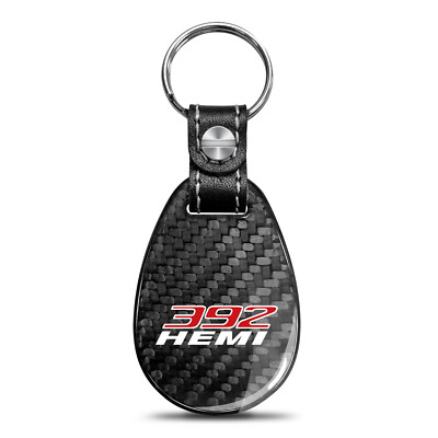 HEMI 392 HEMI Powered Real Carbon Fiber Large Tear-Drop Key Chain
