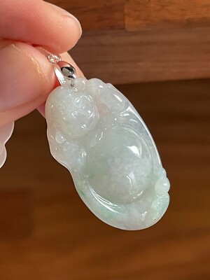 已开光 100% unbehandelt echt burmesisch Grade A Jade Anhänger Jadeit 純天然翡翠A貨