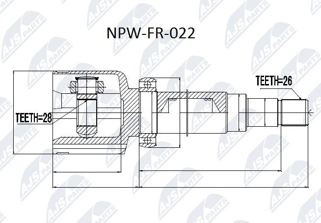 N.T.Y. NPW-FR-022.NTY Joint Kit, drive shaft for FORD,HONDA - Image 10