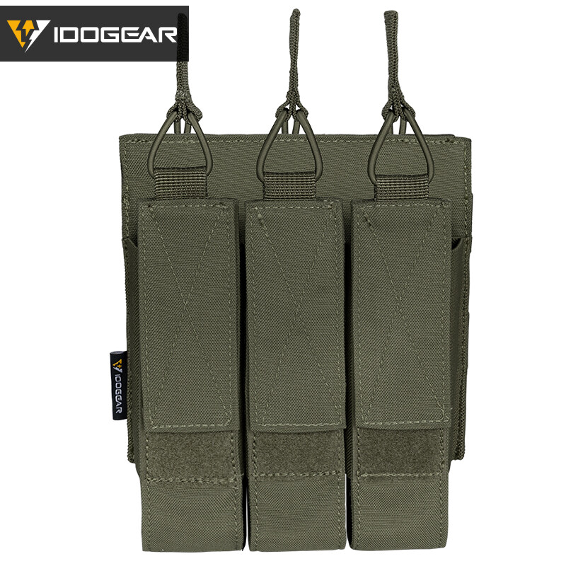 IDOGEAR Tactical Triple Mag Pouch Mag Carrier MOLLE for Subm